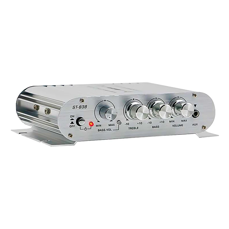 B63B-ST-838 Hi-Fi 2,1-канальный усилитель мощности 80Wx2 стерео басовый усилитель звука с выходом сабвуфера домашний аудиоусилитель
B63B-ST-838 Hi-Fi 2,1-канальный усилитель мощности 80Wx2 стерео басовый усилитель звука с выходом сабвуфера домашний аудиоусилитель
