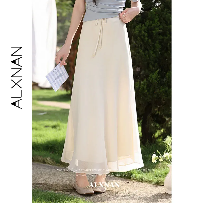 ALXNAN Off-white Women's Skirts New Summer Long A-line Drawstring Skirt 2026 Fashion Elegant Holiday Beach Female Skirt L658122
ALXNAN Off-white Women's Skirts New Summer Long A-line Drawstring Skirt 2026 Fashion Elegant Holiday Beach Female Skirt L658122
