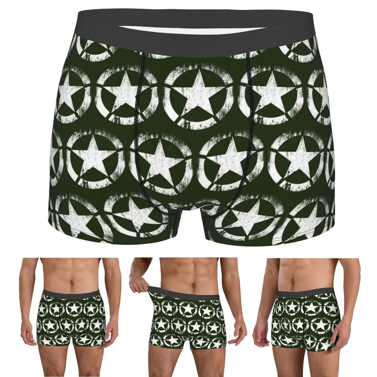 Boxer Underpants Shorts America Army Military Star Panties Male Comfortable Underwear for Homme Man Boyfriend Gift
Boxer Underpants Shorts America Army Military Star Panties Male Comfortable Underwear for Homme Man Boyfriend Gift
