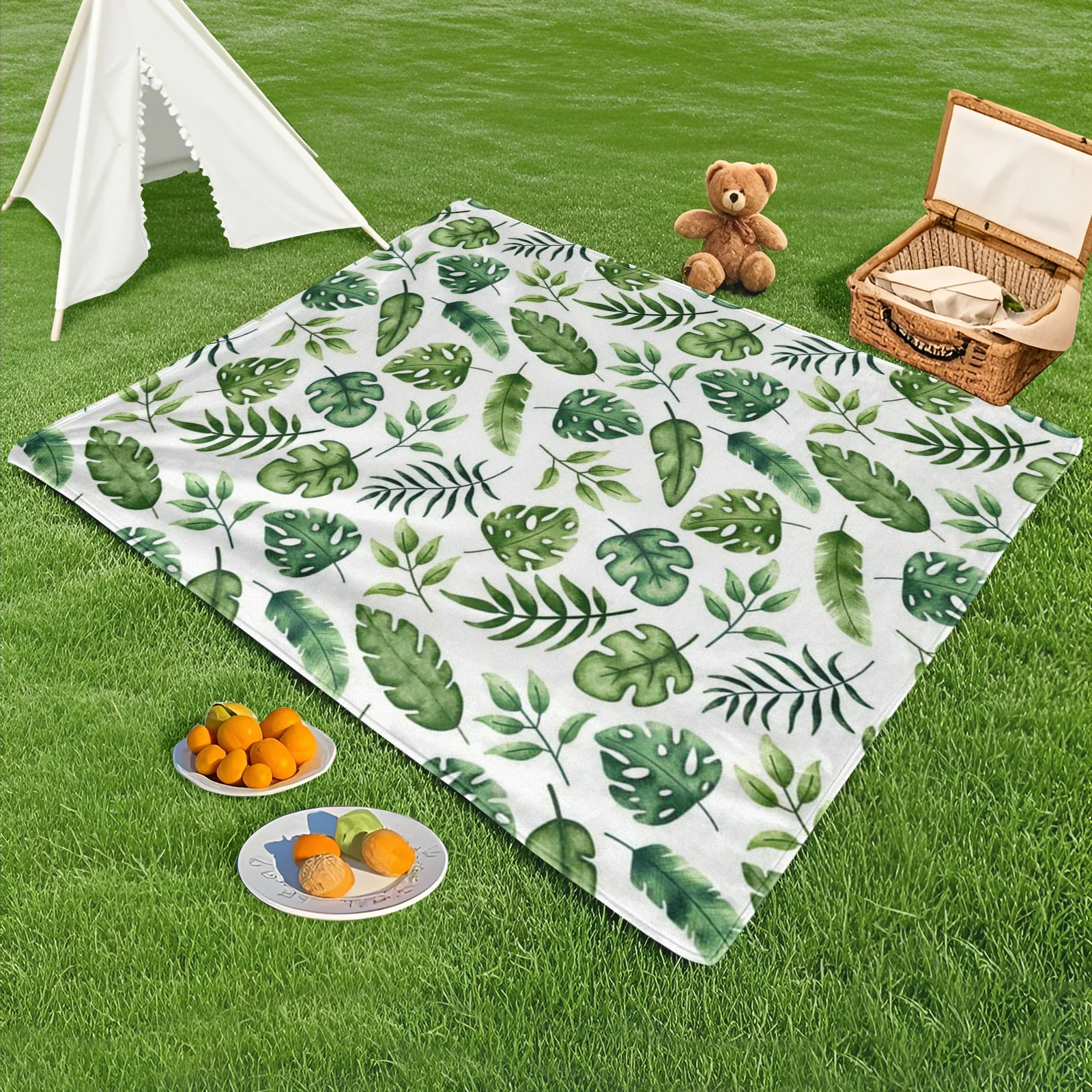 Outdoor Green White Pale Yellow Leaf Pattern Blanket For Picnics And Essential Living Accessories With Natural Elegance
Outdoor Green White Pale Yellow Leaf Pattern Blanket For Picnics And Essential Living Accessories With Natural Elegance