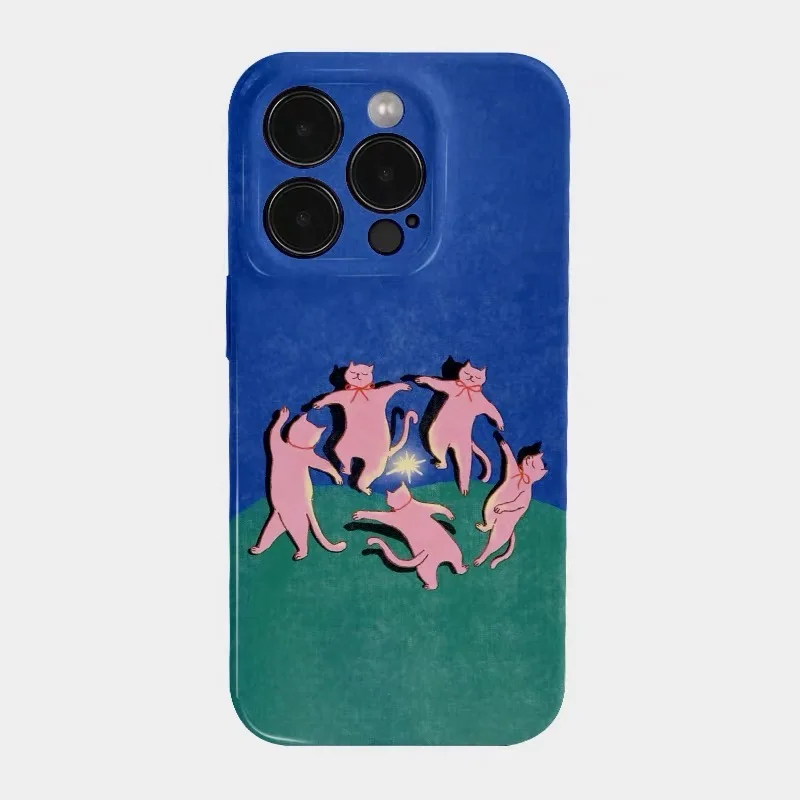 Ins Korean Deep Blue Cute Cat Companion Phone Case for IPhone 17 16E 15 14 13 12 Mini 11 Pro Max 12 Pro Back Cover XS XR Funda
Ins Korean Deep Blue Cute Cat Companion Phone Case for IPhone 17 16E 15 14 13 12 Mini 11 Pro Max 12 Pro Back Cover XS XR Funda