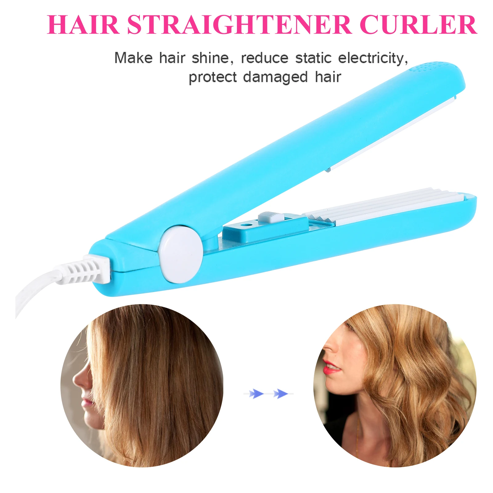 Straightener Hair Straightener Curler Wand Wand Portable Fast Heating Tool Travel Hair Curling Straightening Tool Salon Quality
Straightener Hair Straightener Curler Wand Wand Portable Fast Heating Tool Travel Hair Curling Straightening Tool Salon Quality