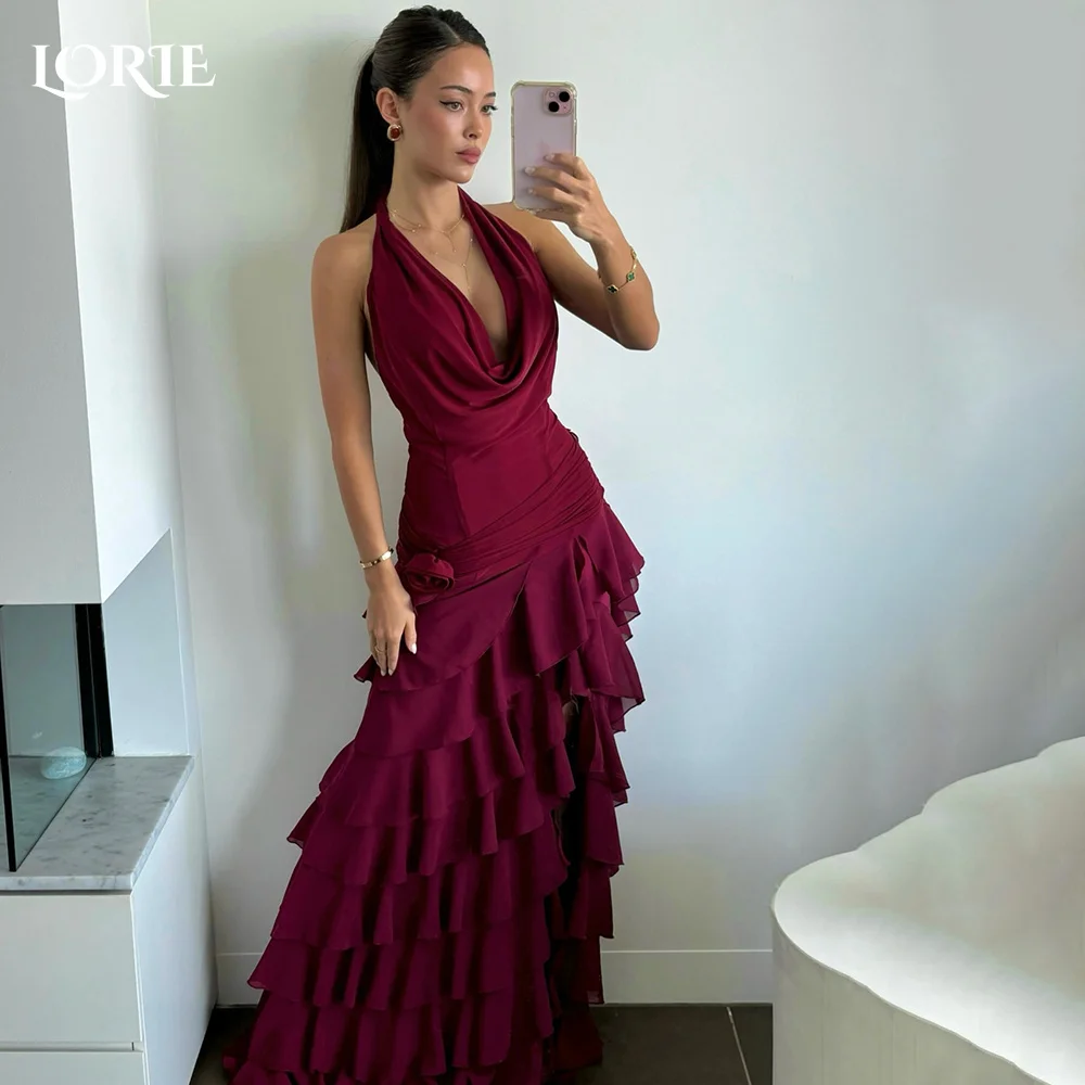 LORIE Halter Mermaid Evening Dress Ruffle Ruched Backless Pleats Saudi Party Dress Sexy Customized Prom Gowns Cocktail Dress
LORIE Halter Mermaid Evening Dress Ruffle Ruched Backless Pleats Saudi Party Dress Sexy Customized Prom Gowns Cocktail Dress
