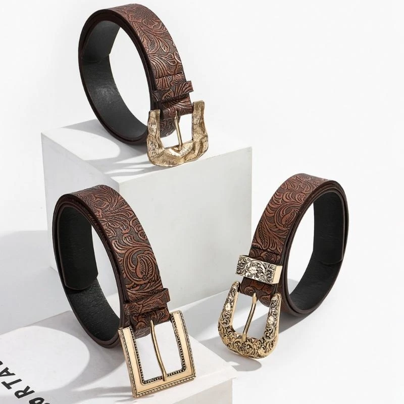 Ethnic Embossed Flower Pin Buckle Waistband Aesthetic Western Belt for Pants Women Men Vintage Belt Waist Accessories Y166
Ethnic Embossed Flower Pin Buckle Waistband Aesthetic Western Belt for Pants Women Men Vintage Belt Waist Accessories Y166