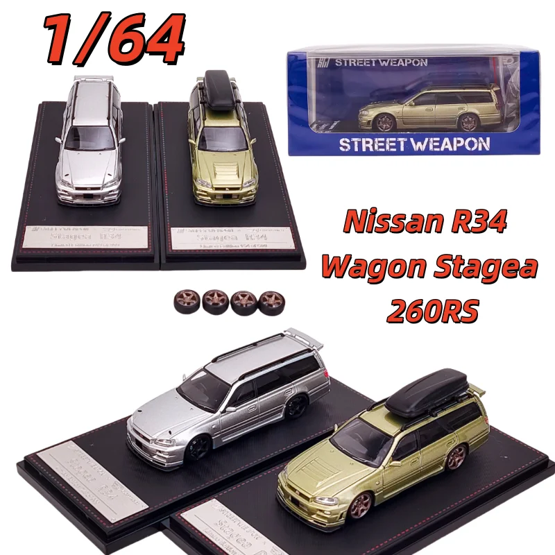 SW Diecast 1/64 Scale Nissan Alloy Car Model Nissan R34 Wagon Stagea 260RS Car Model Play Vehicles Toys for Boys Original Box
SW Diecast 1/64 Scale Nissan Alloy Car Model Nissan R34 Wagon Stagea 260RS Car Model Play Vehicles Toys for Boys Original Box