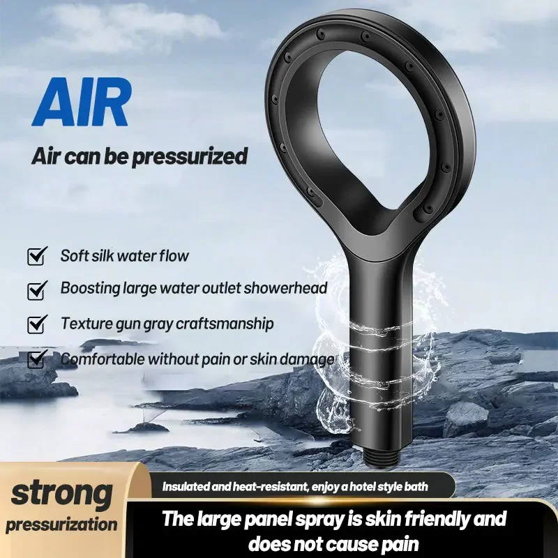 Black Silver High Pressure Large Panel Handheld Shower Head Soft Silk Waterflow Non Pain Bathroom Bathing Tool
Black Silver High Pressure Large Panel Handheld Shower Head Soft Silk Waterflow Non Pain Bathroom Bathing Tool