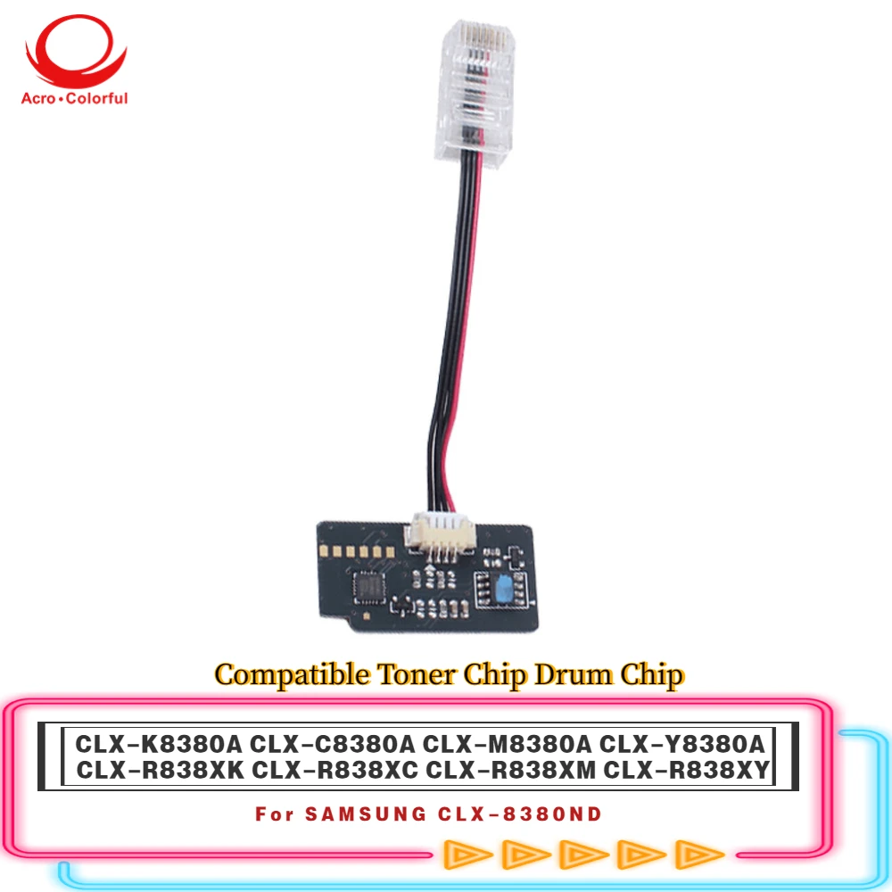 Совместимый чип тонера CLX-K8380A CLX-C8380A CLX-M8380A CLX-Y8380A применяется к сменному картриджа для лазерного принтера SAMSUNG CLX-8380ND 
Совместимый чип тонера CLX-K8380A CLX-C8380A CLX-M8380A CLX-Y8380A применяется к сменному картриджа для лазерного принтера SAMSUNG CLX-8380ND