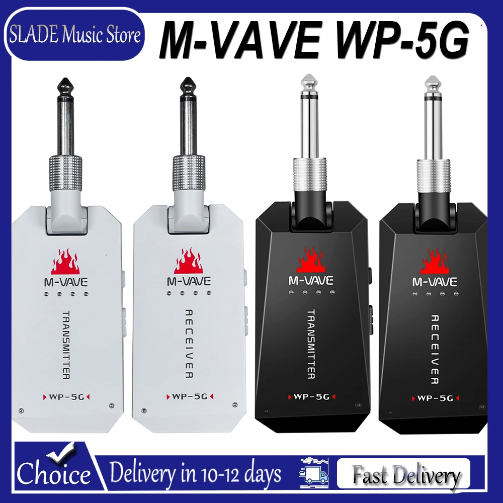 M-VAVE 5.8G Wireless Guitar System WP-5G Rechargeable Audio Transmitter Receiver Guitar Amplifier Type-C Cable Guitar Accessory
M-VAVE 5.8G Wireless Guitar System WP-5G Rechargeable Audio Transmitter Receiver Guitar Amplifier Type-C Cable Guitar Accessory
