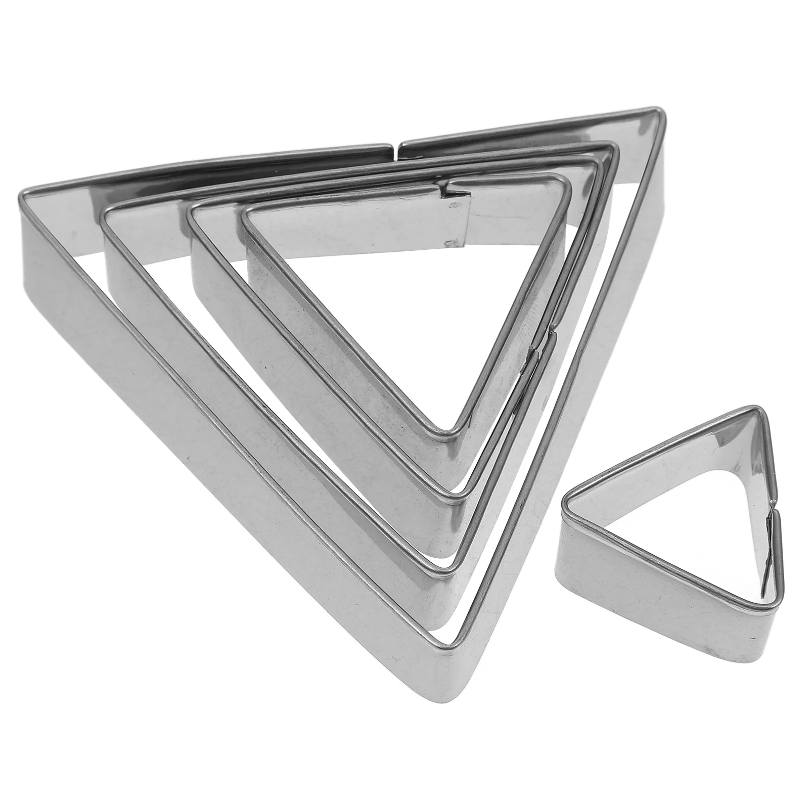 5 Pcs Stainless Steel Triangle Biscuit Cutters Sweets Pancake Cutting Dies Home Baking Tool Embossing Molds (Silver)
5 Pcs Stainless Steel Triangle Biscuit Cutters Sweets Pancake Cutting Dies Home Baking Tool Embossing Molds (Silver)