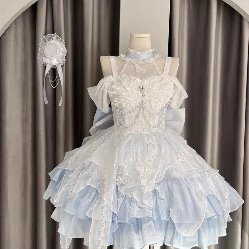 White Swan Princess Butterfly Lolita Adult Ceremony Pong Dress Birthday Party French Retro Banquet Dress Women
White Swan Princess Butterfly Lolita Adult Ceremony Pong Dress Birthday Party French Retro Banquet Dress Women