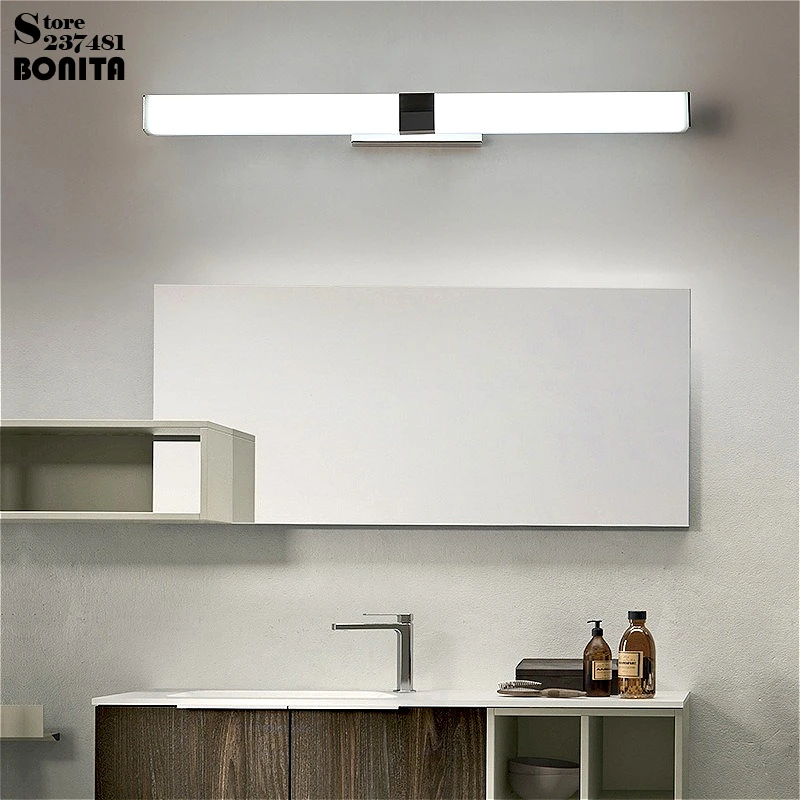 IP44 Waterproof LED Bathroom Mirror Light, Anti-Fog Rectangle Vanity Light with White Acrylic Shade for Makeup, Hotel, Kitchen
IP44 Waterproof LED Bathroom Mirror Light, Anti-Fog Rectangle Vanity Light with White Acrylic Shade for Makeup, Hotel, Kitchen
