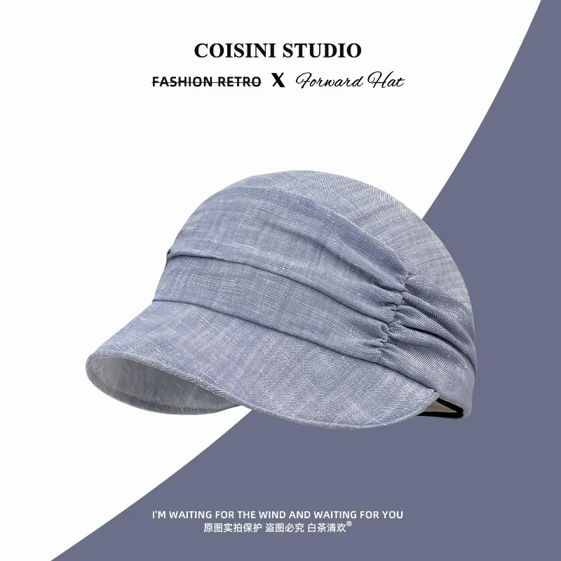 Japanese Retro Linen Pleated Bucket Hats for Women Spring and Summer Travel Sunscreen Breathable Versatile Elegant Lady Caps
Japanese Retro Linen Pleated Bucket Hats for Women Spring and Summer Travel Sunscreen Breathable Versatile Elegant Lady Caps