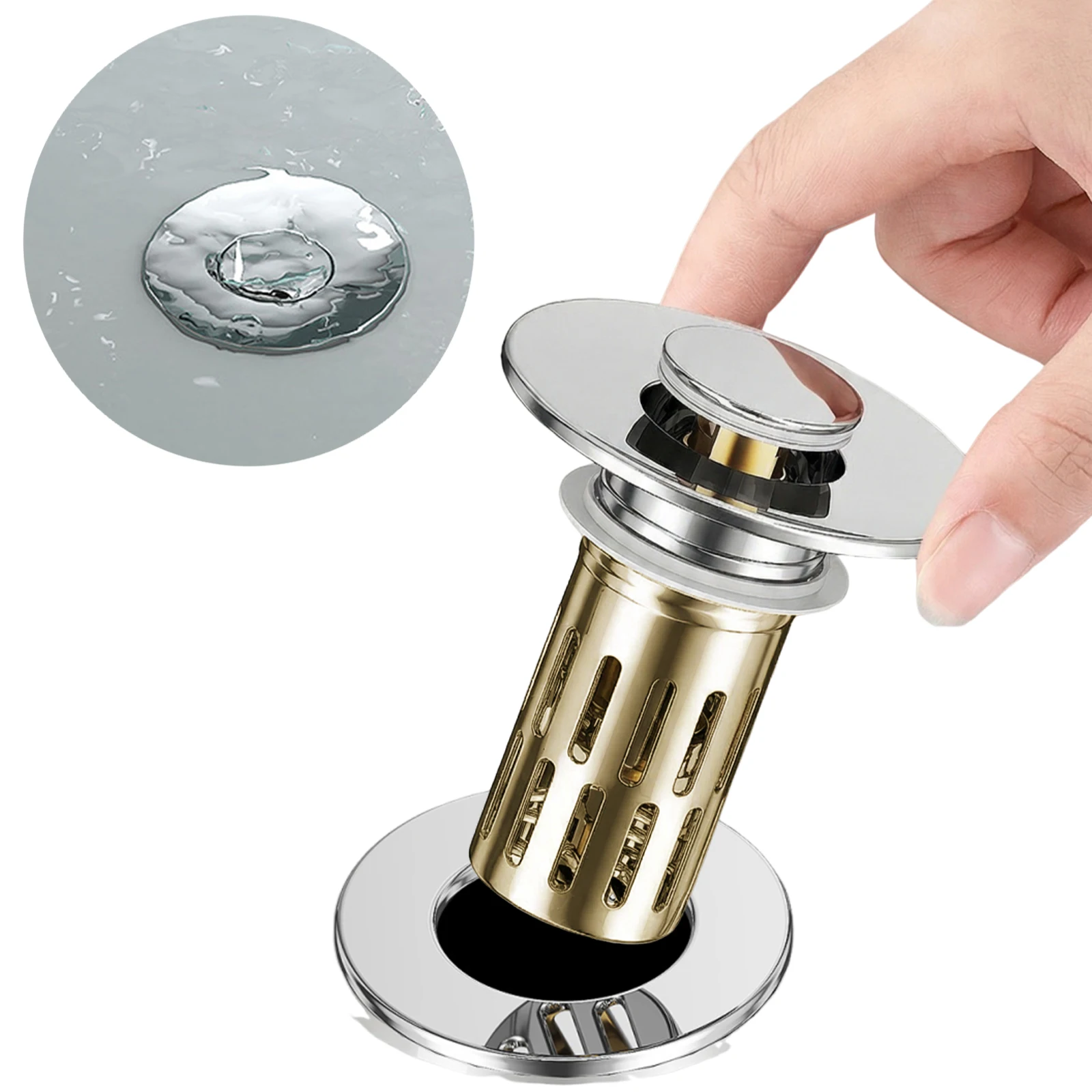 Bathroom Sink Drain Strainer with Hair Catcher Pop Up Sink Drain Filter Bathroom Sink Stopper Hair Catcher for Bathroom Kitchen
Bathroom Sink Drain Strainer with Hair Catcher Pop Up Sink Drain Filter Bathroom Sink Stopper Hair Catcher for Bathroom Kitchen