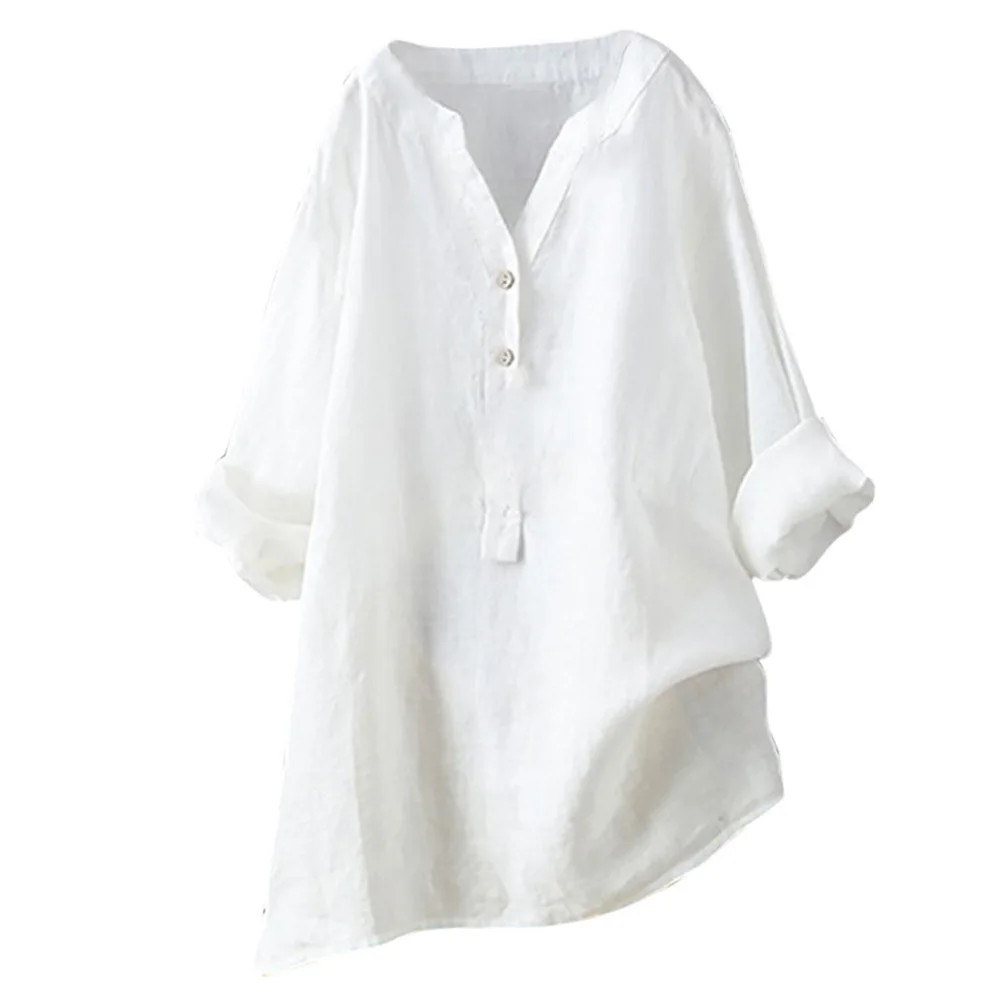 Button Blouse V-neck Shirt Office Casual Casual Pullover Style V-neck Buttons Half Placket Long Sleeve Loose Fit
Button Blouse V-neck Shirt Office Casual Casual Pullover Style V-neck Buttons Half Placket Long Sleeve Loose Fit