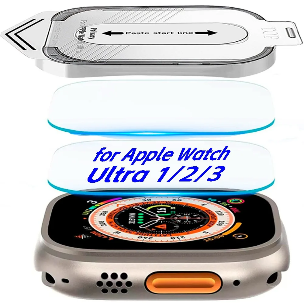 3/2/1 упаковка для Apple Watch Ultra 3/2/1 для Watch Ultra 3/2/1 HD прозрачное закаленное стекло с пленкой для инструментов для установки автоматического выравнивания 
3/2/1 упаковка для Apple Watch Ultra 3/2/1 для Watch Ultra 3/2/1 HD прозрачное закаленное стекло с пленкой для инструментов для установки автоматического выравнивания