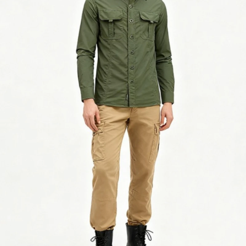 Long Sleeve Work Shirt Outdoor Cargo Jacket Lightweight Breathable Casual Wear for Hiking Camping Work Daily Multi Pocket Top
Long Sleeve Work Shirt Outdoor Cargo Jacket Lightweight Breathable Casual Wear for Hiking Camping Work Daily Multi Pocket Top