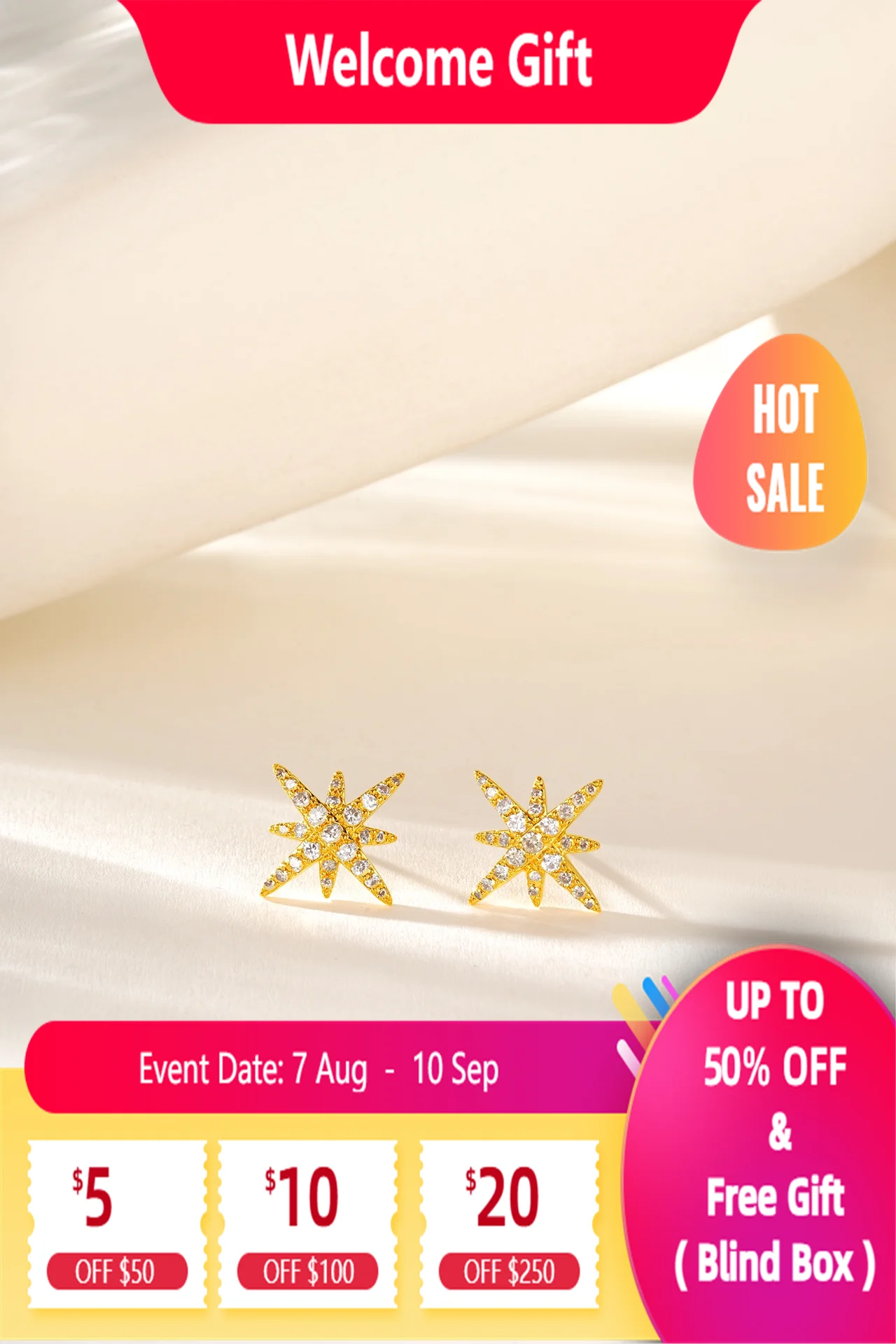 Lium Gems 24k Gold vermeil 925 Sterling Silver Star Dainty stud earrings for women gifts for girfriend
Lium Gems 24k Gold vermeil 925 Sterling Silver Star Dainty stud earrings for women gifts for girfriend