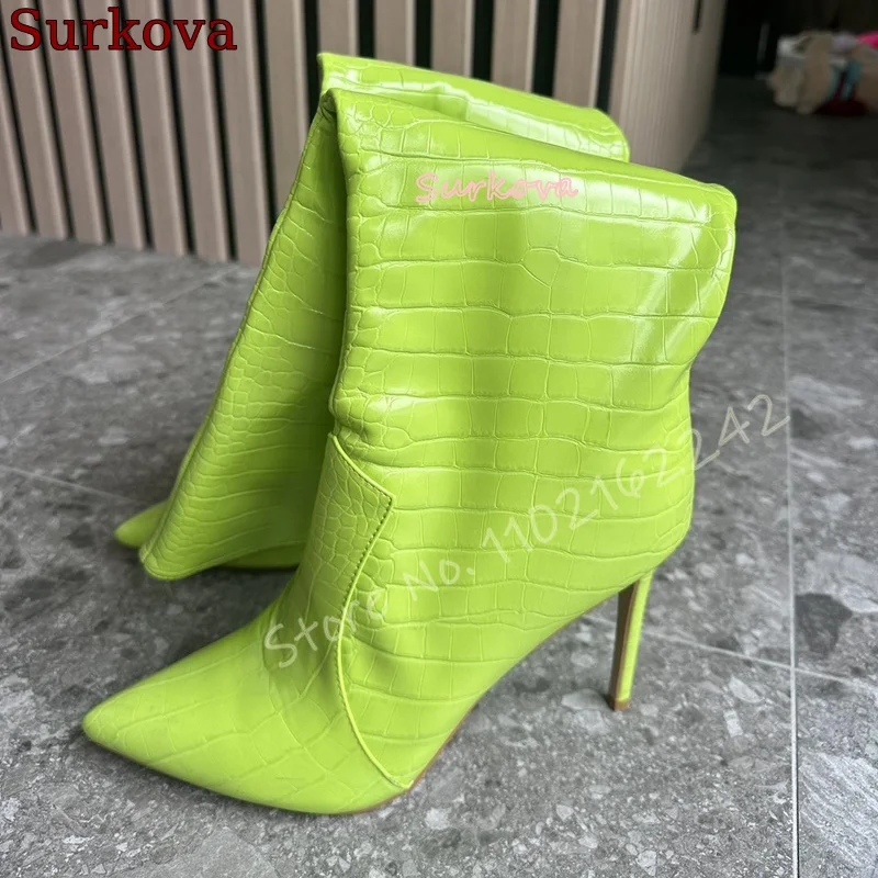 Green Stone Pattern High Heel Boots Women'S Pointed Stiletto Slip-On Fashion Boots Elegant Fashion Dress Spring Modern Boots 46
Green Stone Pattern High Heel Boots Women'S Pointed Stiletto Slip-On Fashion Boots Elegant Fashion Dress Spring Modern Boots 46