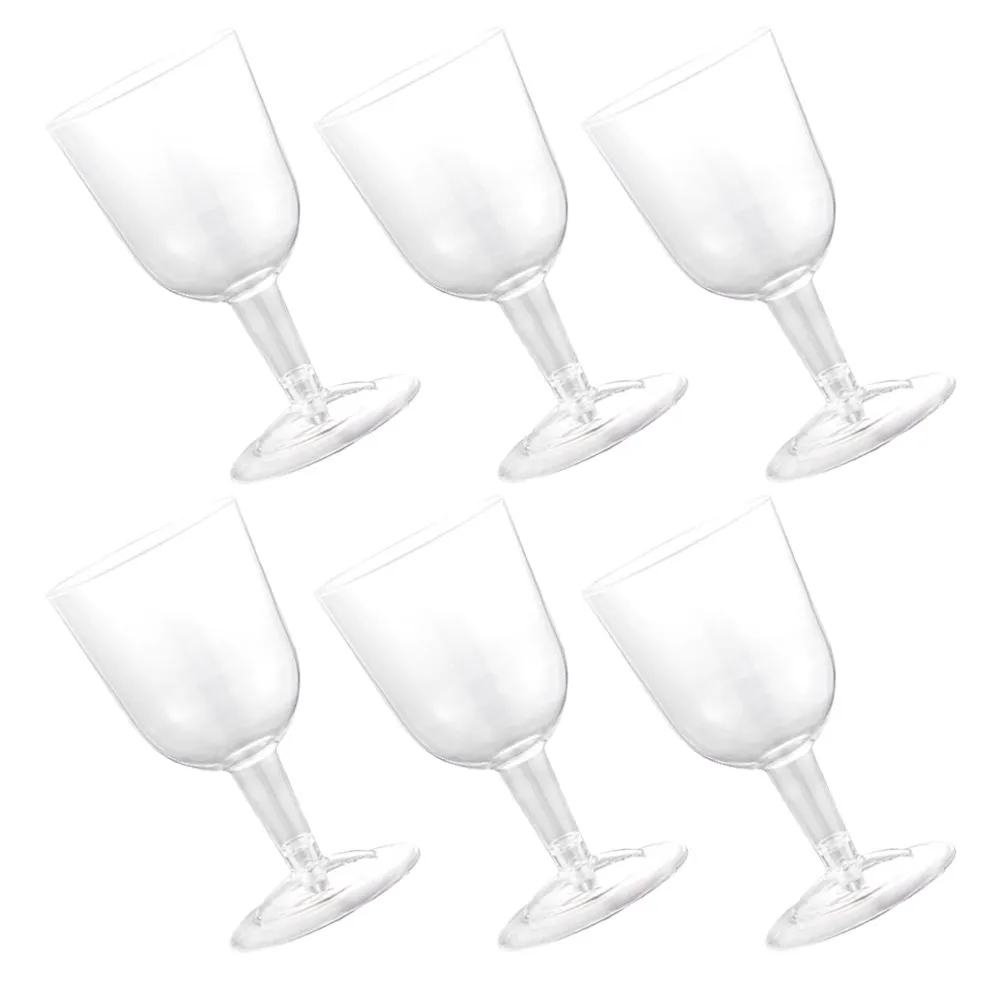 6Pcs Transparent Wine Glasses Detachable Base Plastic Goblets Elegant Reusable for Wedding Party Cocktail Dinner 160Ml Set
6Pcs Transparent Wine Glasses Detachable Base Plastic Goblets Elegant Reusable for Wedding Party Cocktail Dinner 160Ml Set