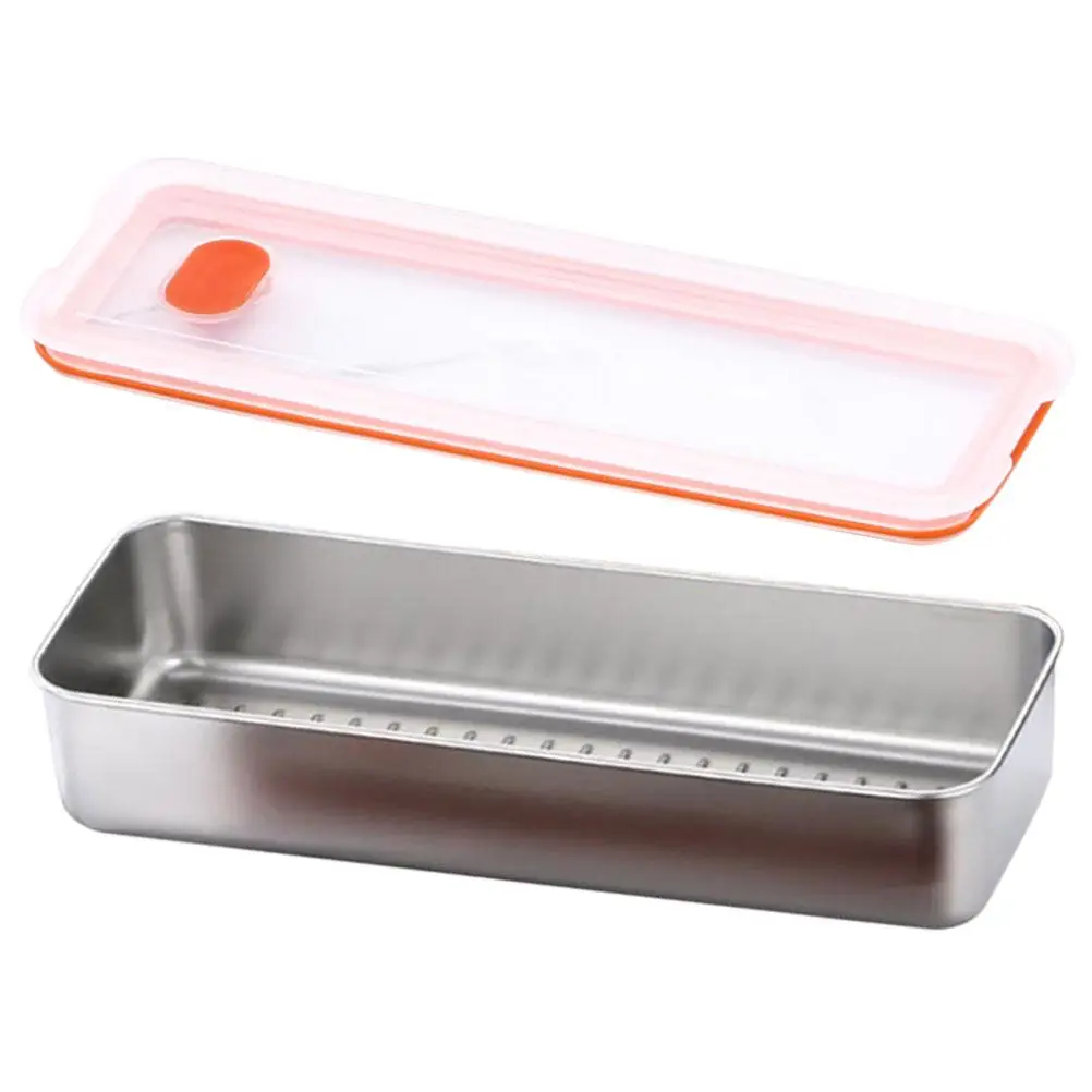 Crisper Containers Airtight Food Storage White Transparent 304 Stainless Steel Square Box For Bacon Beef Fridge
Crisper Containers Airtight Food Storage White Transparent 304 Stainless Steel Square Box For Bacon Beef Fridge