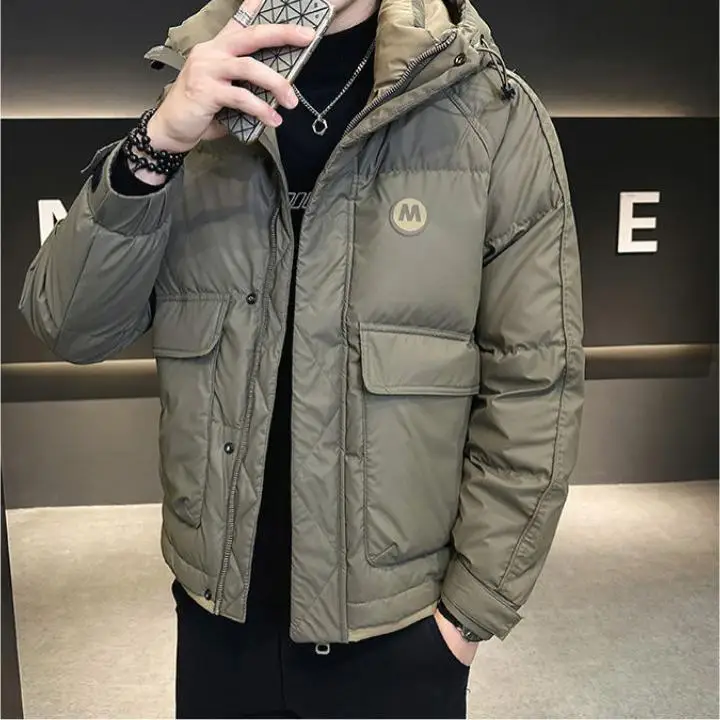 Trendy Men's down Jaet Youth ort Sle Faionable Winter Coat Slim Fit Casual Ci Wear White Du down Filling
Trendy Men's down Jaet Youth ort Sle Faionable Winter Coat Slim Fit Casual Ci Wear White Du down Filling