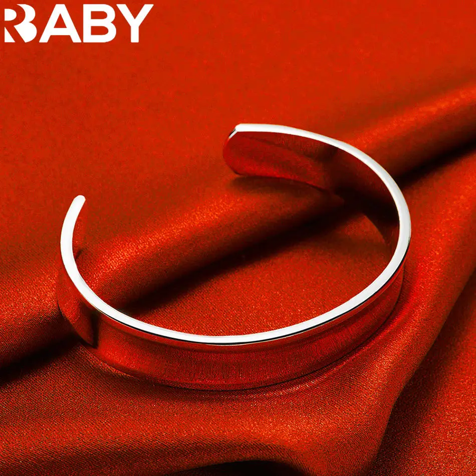 URBABY 925 Sterling Silver 12mm Circle Bangle Open Bracelet For Women And Men Fashion Jewelry Exquisite Party Accessories Gift
URBABY 925 Sterling Silver 12mm Circle Bangle Open Bracelet For Women And Men Fashion Jewelry Exquisite Party Accessories Gift