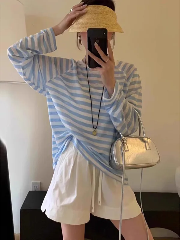 Summer New Loose Long Sleeve Women's Sun Protection Shirt Casual Style Soft Gauze Cover up Striped Design UV Protective Top
Summer New Loose Long Sleeve Women's Sun Protection Shirt Casual Style Soft Gauze Cover up Striped Design UV Protective Top