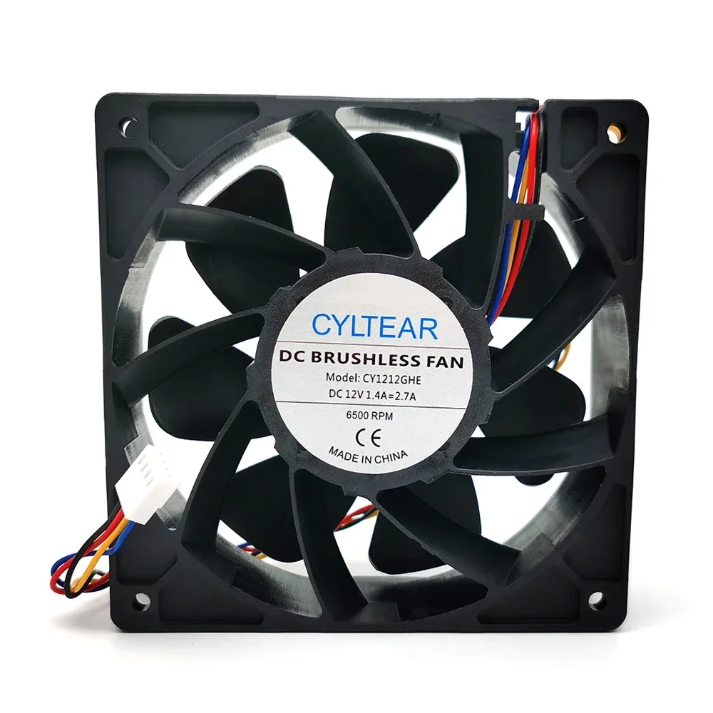 CY1212GHE 6000RPM 120*120*38mm 4wire 12V 1.4A 2.7A for S15 S9 L3 + T9 + D5 Z9mini S11 M3 E9 + E10 A8 + A9 841 for Bitcoin Miner
CY1212GHE 6000RPM 120*120*38mm 4wire 12V 1.4A 2.7A for S15 S9 L3 + T9 + D5 Z9mini S11 M3 E9 + E10 A8 + A9 841 for Bitcoin Miner