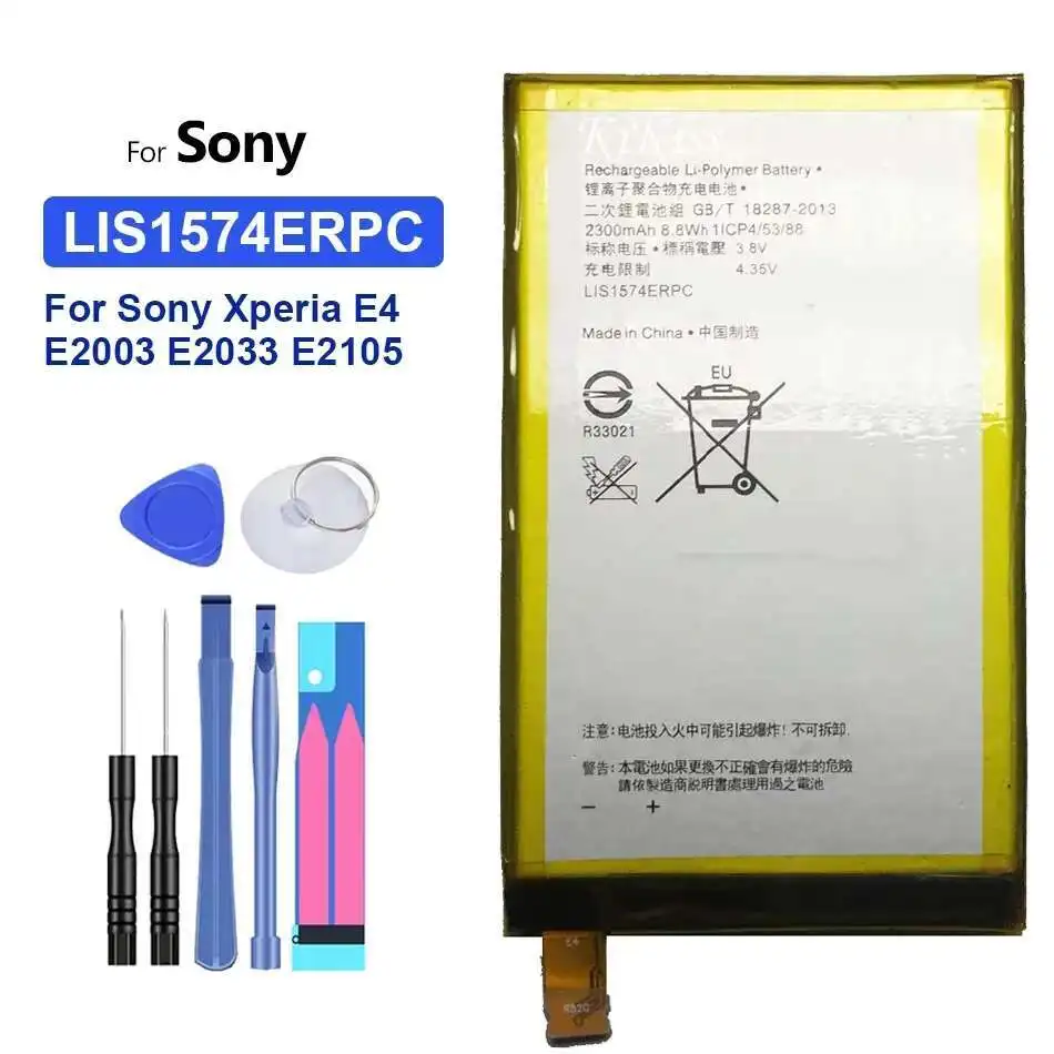 Аккумулятор мобильного телефона LIS1574ERPC 2300 мАч для Sony Xperia E4 E4G Dual E2104 E2105 E2114 E2115 E2124 E2003 E2006 E2053 E2033 E2043
Аккумулятор мобильного телефона LIS1574ERPC 2300 мАч для Sony Xperia E4 E4G Dual E2104 E2105 E2114 E2115 E2124 E2003 E2006 E2053 E2033 E2043