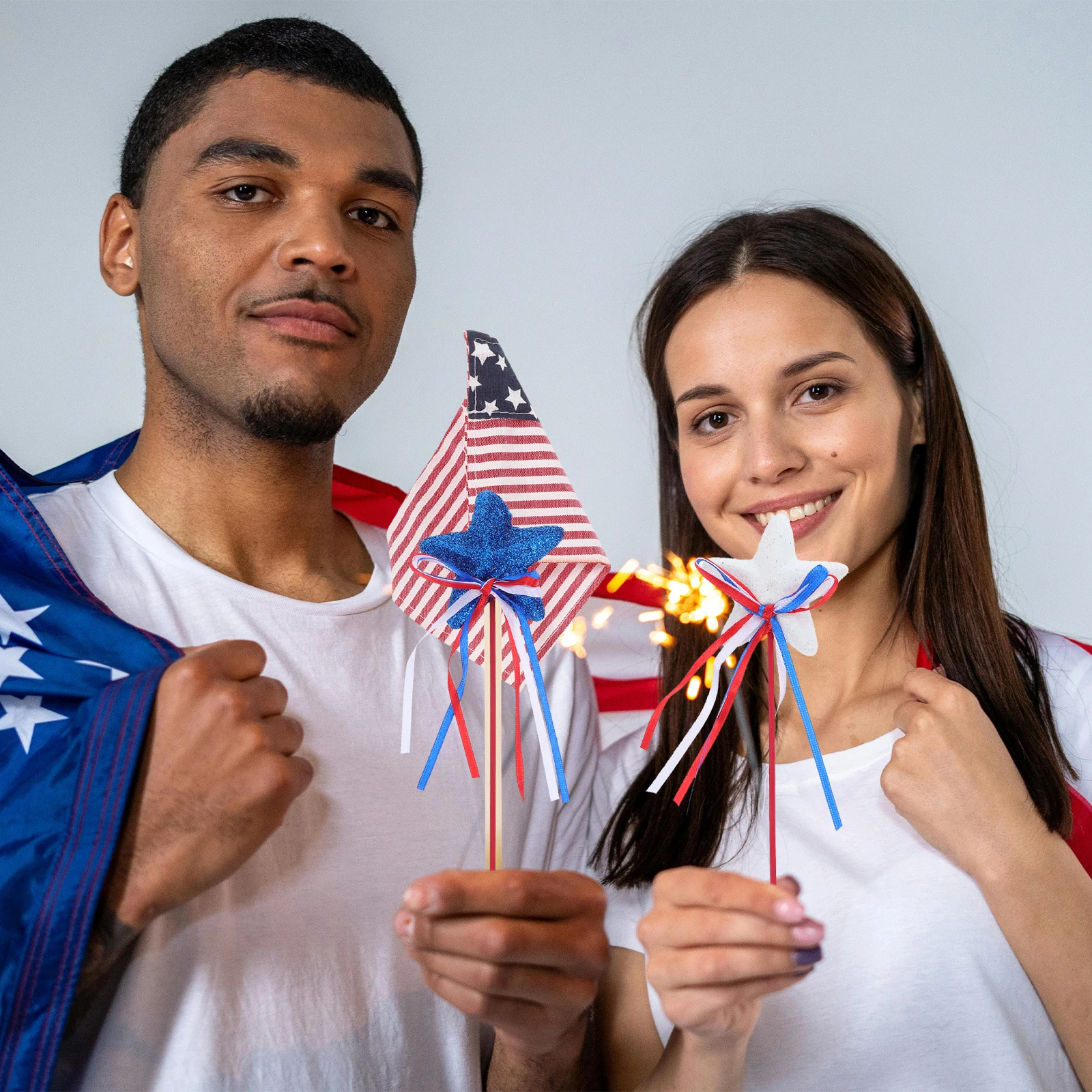 6pcs Star Staff Ribbon Sticks Red White Blue Independence Day Party Decorations Patriotic Photo Booth Props Streamers
6pcs Star Staff Ribbon Sticks Red White Blue Independence Day Party Decorations Patriotic Photo Booth Props Streamers