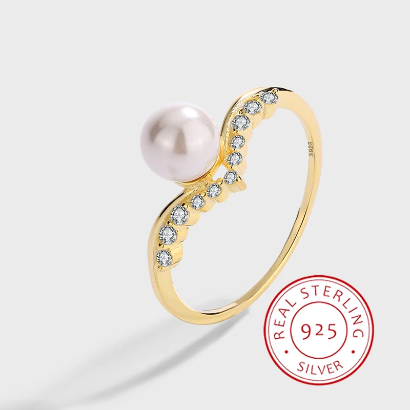 Luxurious and Creative Authentic S925 Sterling Silver 14K Gold Small Crown Pearl Ring Niche Design Ring
Luxurious and Creative Authentic S925 Sterling Silver 14K Gold Small Crown Pearl Ring Niche Design Ring