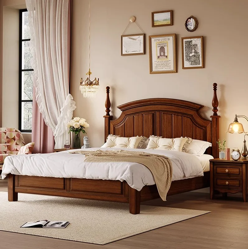 Full solid wood bed 1.8 meters double bed master bedroom modern simple wedding bed rental room bed
Full solid wood bed 1.8 meters double bed master bedroom modern simple wedding bed rental room bed