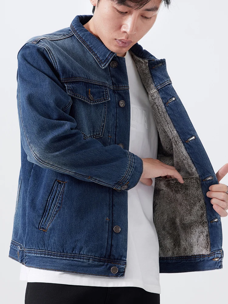 Hong Kong Deep Blue Fce Lined Men's Denim Jaet Casual Warm Workwear Jaet Autumn Winter Outerwear Youth Faion
Hong Kong Deep Blue Fce Lined Men's Denim Jaet Casual Warm Workwear Jaet Autumn Winter Outerwear Youth Faion