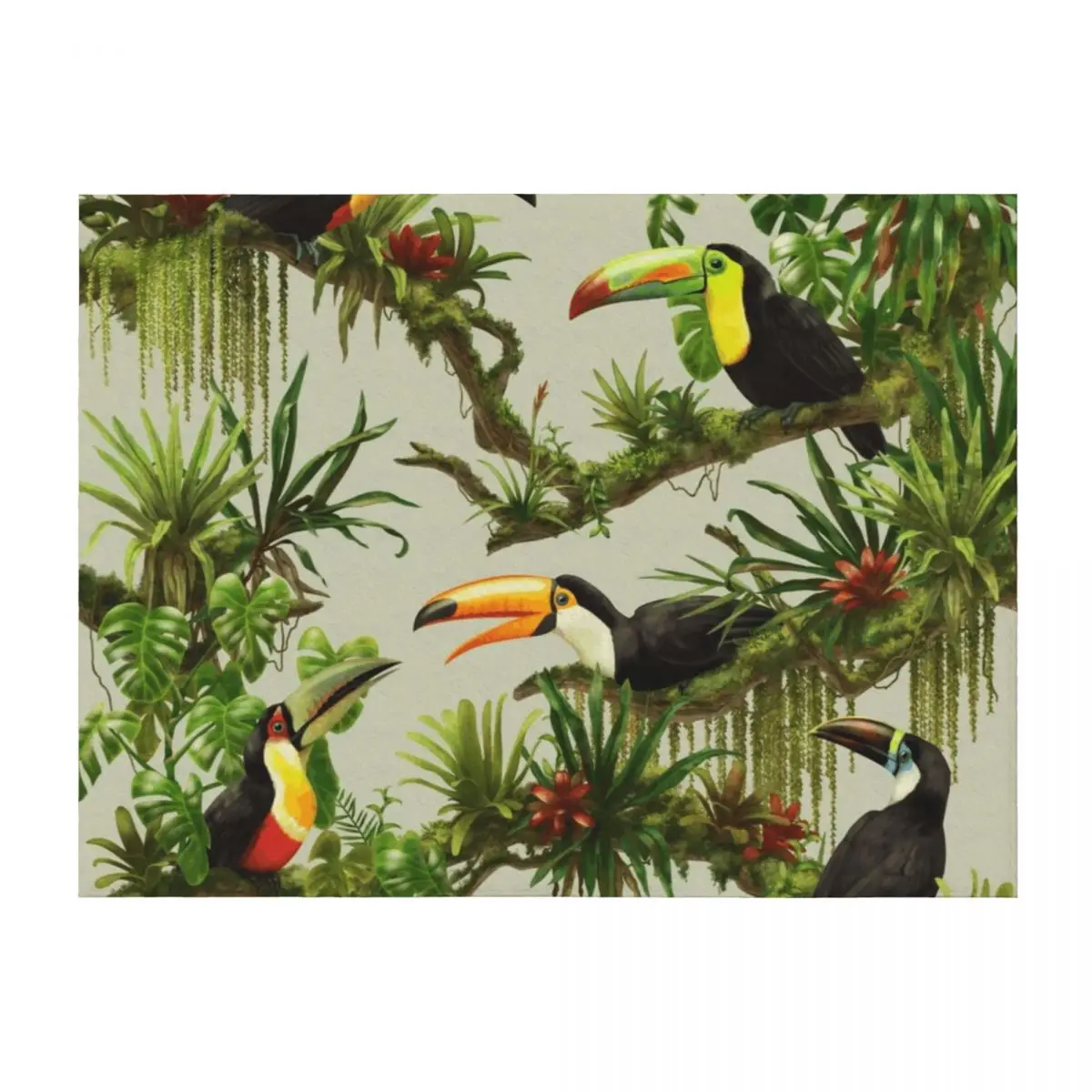 Toucans and bromeliads - canvas background Throw Blanket christmas decoration Moving Furrys Blankets
Toucans and bromeliads - canvas background Throw Blanket christmas decoration Moving Furrys Blankets