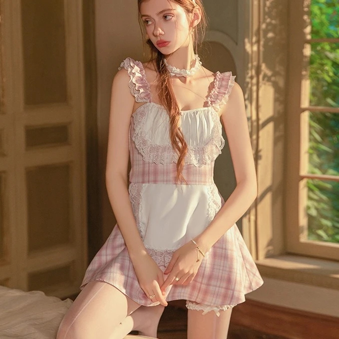 Летняя женская кружевная ночная сорочка, пеньюар, сексуальное белье на бретельках, домашняя одежда для женщин
Летняя женская кружевная ночная сорочка, пеньюар, сексуальное белье на бретельках, домашняя одежда для женщин