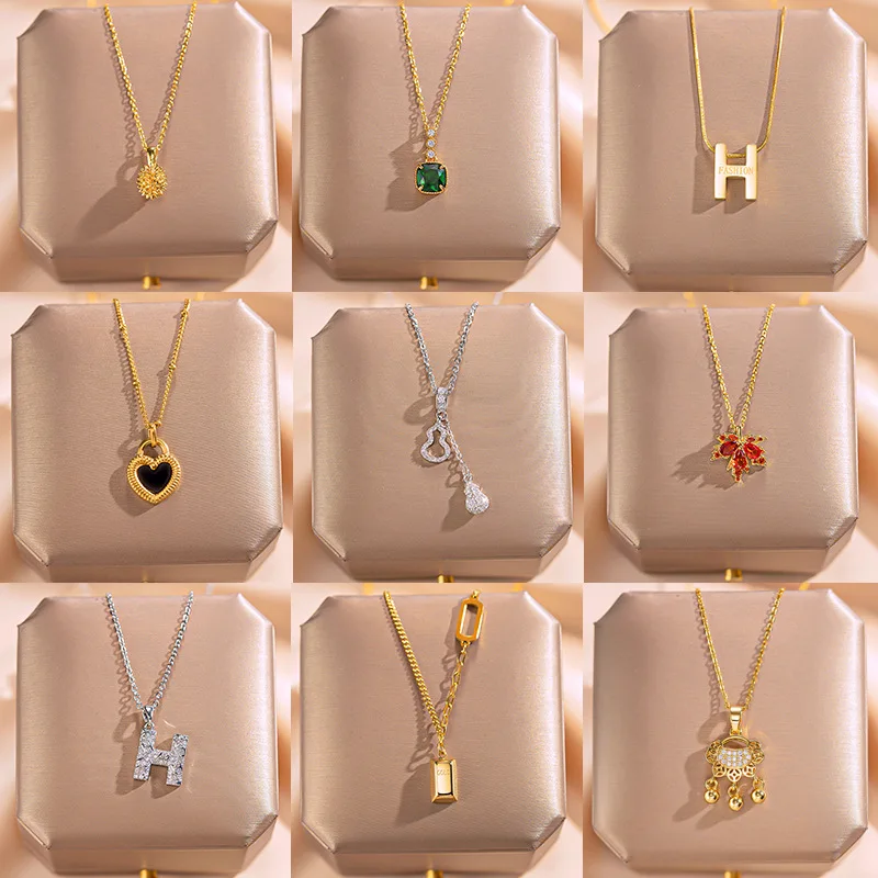 Double Heart Pendant Necklace For Women Gold Color Titanium Steel Necklace Jewelry Accessories
Double Heart Pendant Necklace For Women Gold Color Titanium Steel Necklace Jewelry Accessories