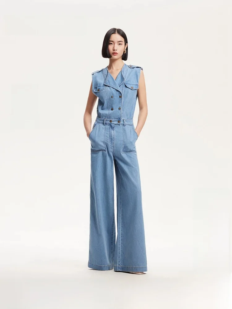 Casual Loose Jeans High Waist Zipper Closure Long Pants No Sve oulder Loop Design Spring Collection Brand
Casual Loose Jeans High Waist Zipper Closure Long Pants No Sve oulder Loop Design Spring Collection Brand
