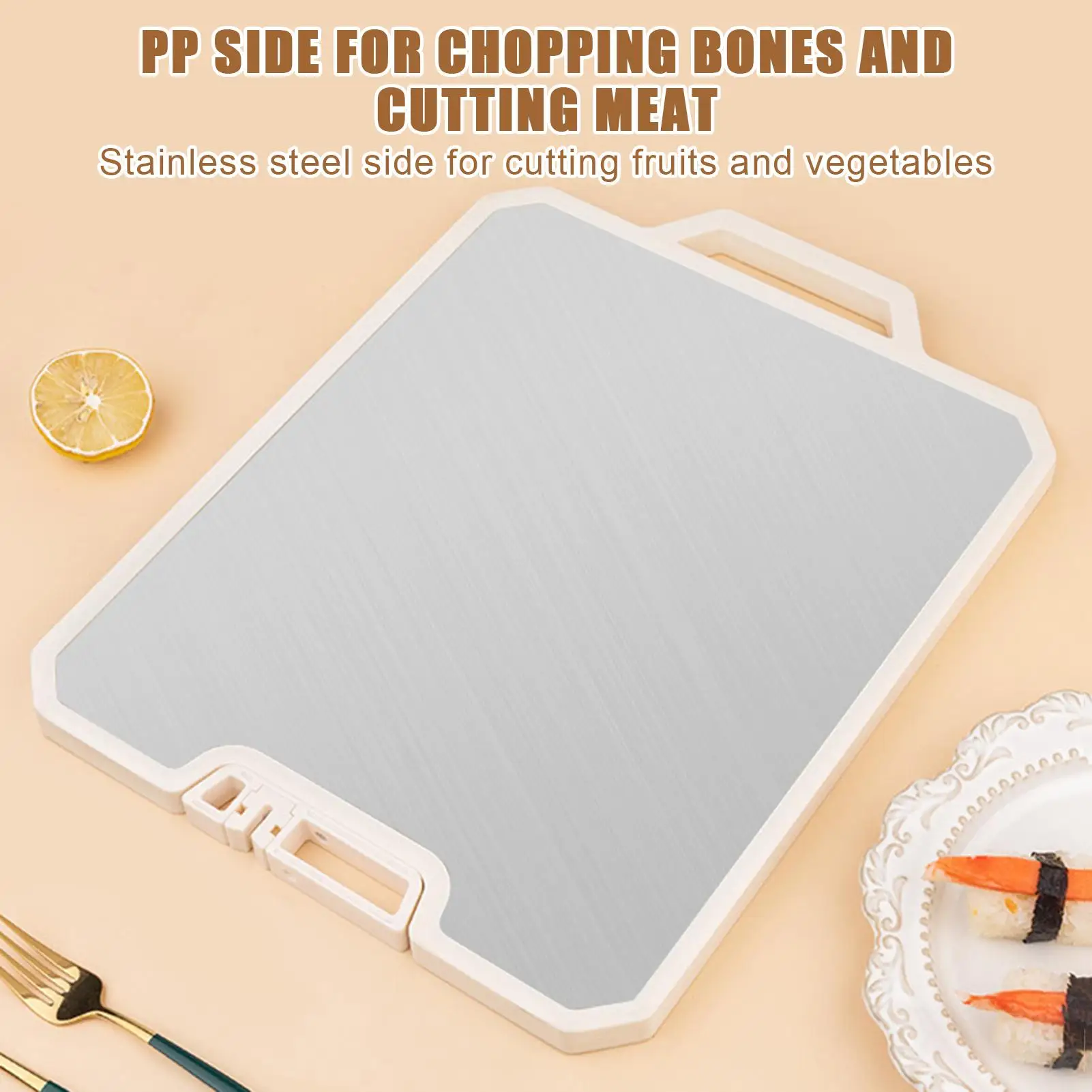 Chopping Boards For Kitchen Stainless Steel Cutting Board For Meat Food Grade Plate Double Sided With Handle & Juice Groove
Chopping Boards For Kitchen Stainless Steel Cutting Board For Meat Food Grade Plate Double Sided With Handle & Juice Groove