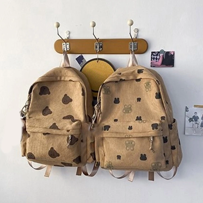 E74B Rucksack Travel Bag with Cartton Pattern Versatile Backpack for Girl Student School Bags Lightweight Corduroy Bookbags
E74B Rucksack Travel Bag with Cartton Pattern Versatile Backpack for Girl Student School Bags Lightweight Corduroy Bookbags