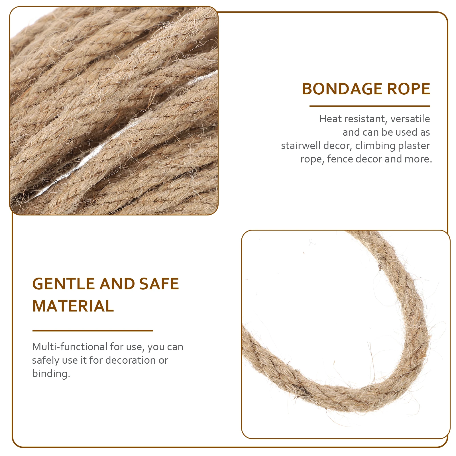 Jute Rope Natural Fiber Thick Twine Bundling for Crafts Washing Line Strong Garden Ropes
Jute Rope Natural Fiber Thick Twine Bundling for Crafts Washing Line Strong Garden Ropes