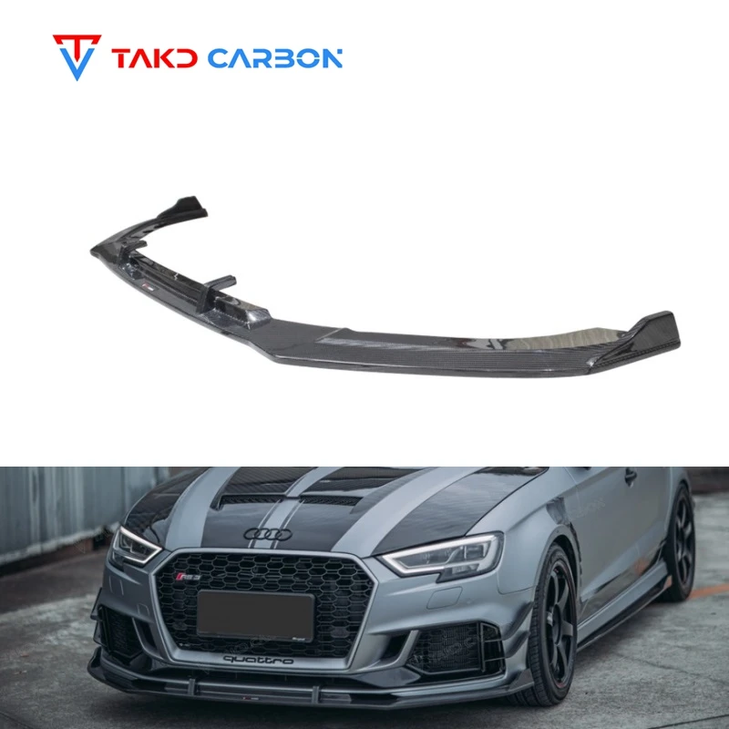 Factory Wholesale Dry Carbon Fiber Car Front Bumper Lip Wing Splitter Car External kits for Audi RS3
Factory Wholesale Dry Carbon Fiber Car Front Bumper Lip Wing Splitter Car External kits for Audi RS3