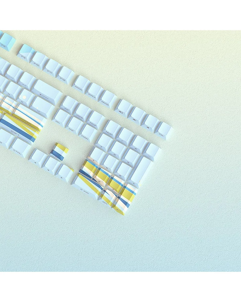 Personalized yellow and blue line keycaps hot sublimation PBT side engraving luminous 128 small full set customized original
Personalized yellow and blue line keycaps hot sublimation PBT side engraving luminous 128 small full set customized original