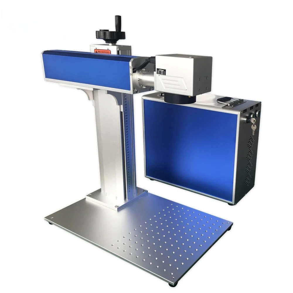 50W Fiber Laser Marking Machine With Rotary