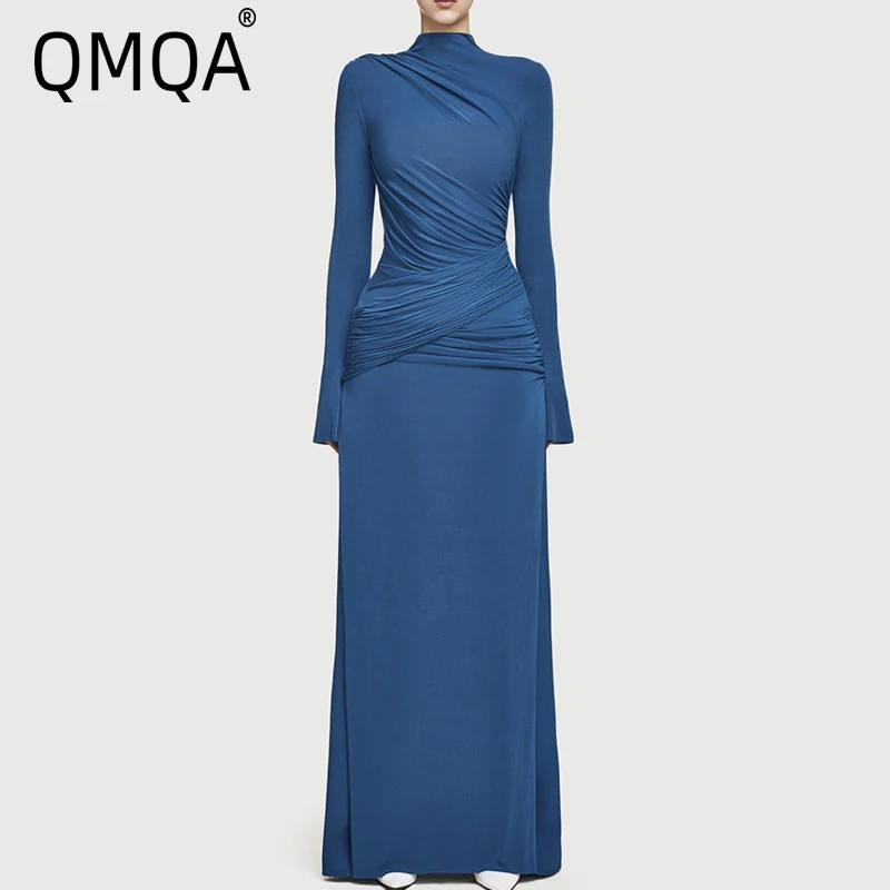 QMQA Fashion Women's Elegant Folds Dress Round Neck Long Sleeve Solid Color Slim Evening Party Dresses 2025 Spring New 1A751
QMQA Fashion Women's Elegant Folds Dress Round Neck Long Sleeve Solid Color Slim Evening Party Dresses 2025 Spring New 1A751