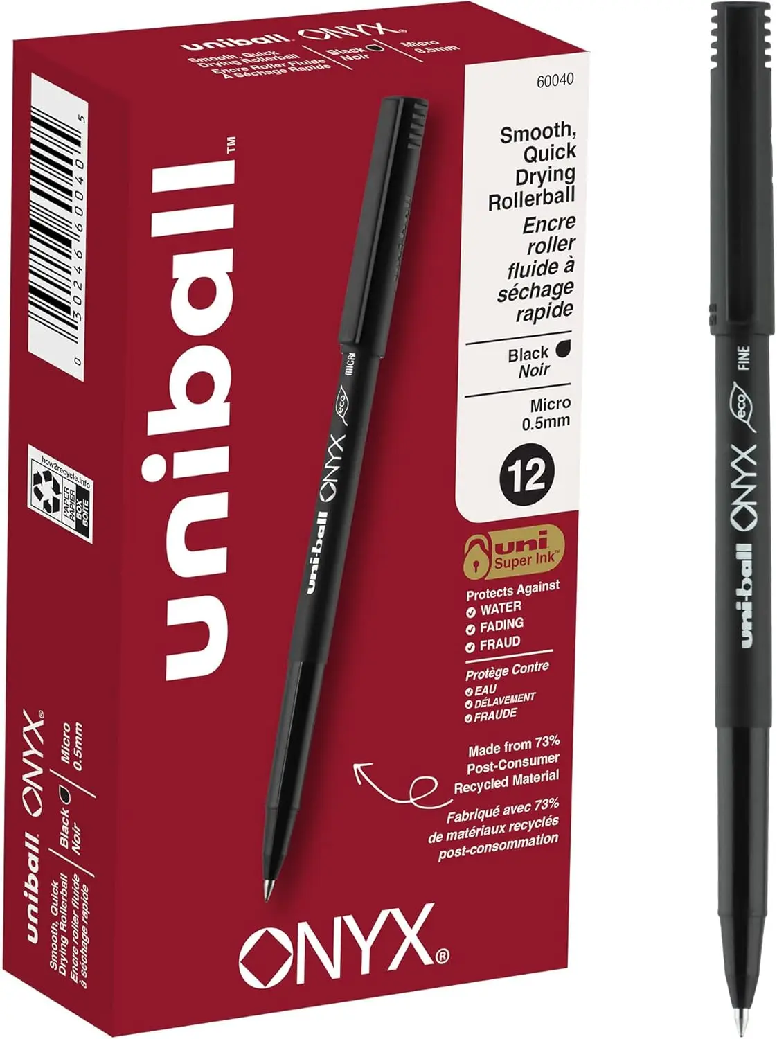 Micro Point Rollerball Pens, 0.5mm Black, Quick-Drying, Smudge-Free, Archival Quality
Micro Point Rollerball Pens, 0.5mm Black, Quick-Drying, Smudge-Free, Archival Quality