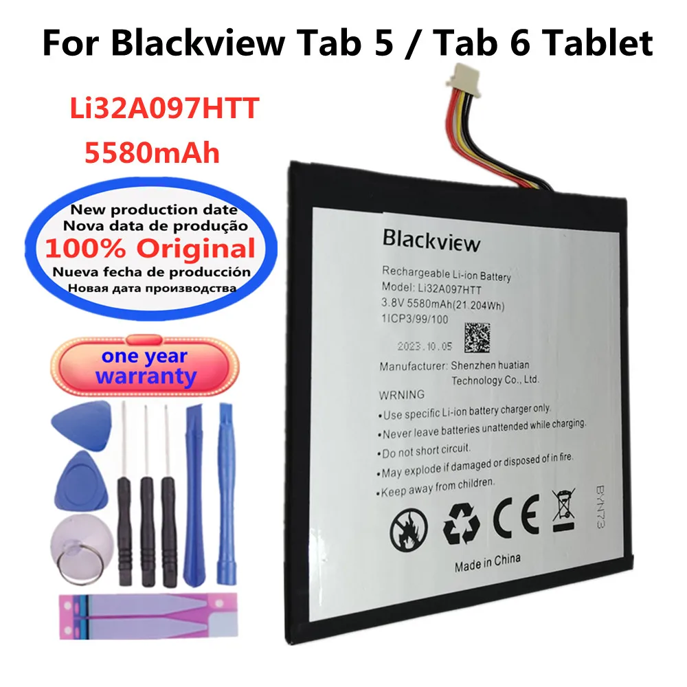 Original Li32A097HTT 5580mAh Replacement Battery For Blackview Tab 5 / Tab 6 Tablet PC Phone Batteries
Original Li32A097HTT 5580mAh Replacement Battery For Blackview Tab 5 / Tab 6 Tablet PC Phone Batteries
