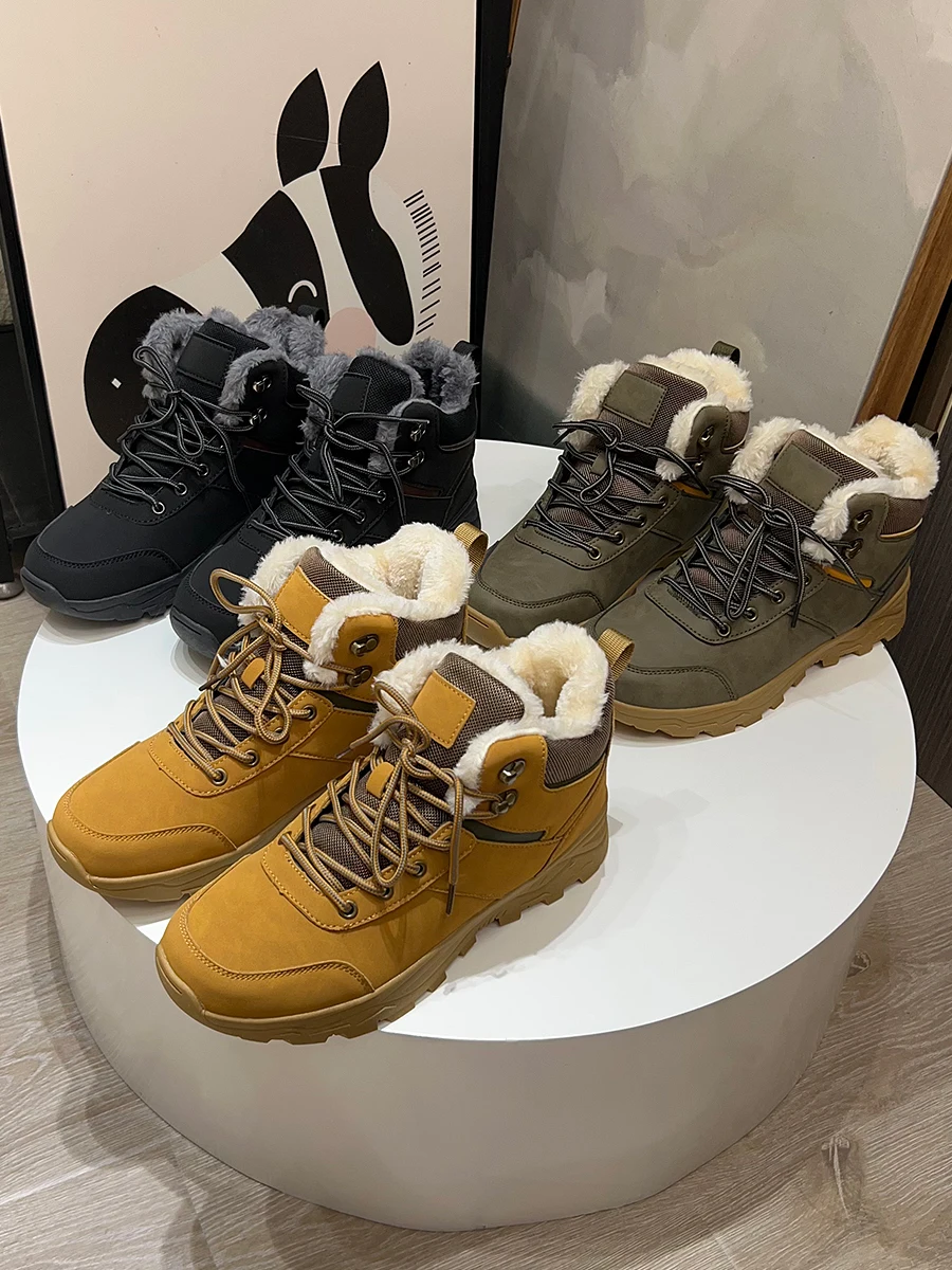 Thickened Fleece Winter Outdoor Mountain Climbing Boots Men's Warm Snow Cotton Shoes Workwear Hiking Boots Casual Short Tube
Thickened Fleece Winter Outdoor Mountain Climbing Boots Men's Warm Snow Cotton Shoes Workwear Hiking Boots Casual Short Tube