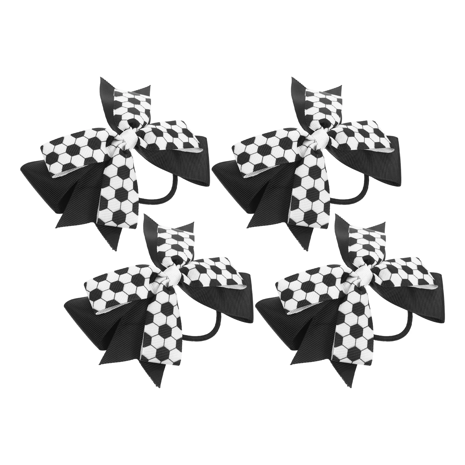 4pcs Bow Hair Ties Black White Soccer Bows Girls Accessories Ponytail Elastic Bands Non Damaging All Hair Types Styles Daily
4pcs Bow Hair Ties Black White Soccer Bows Girls Accessories Ponytail Elastic Bands Non Damaging All Hair Types Styles Daily