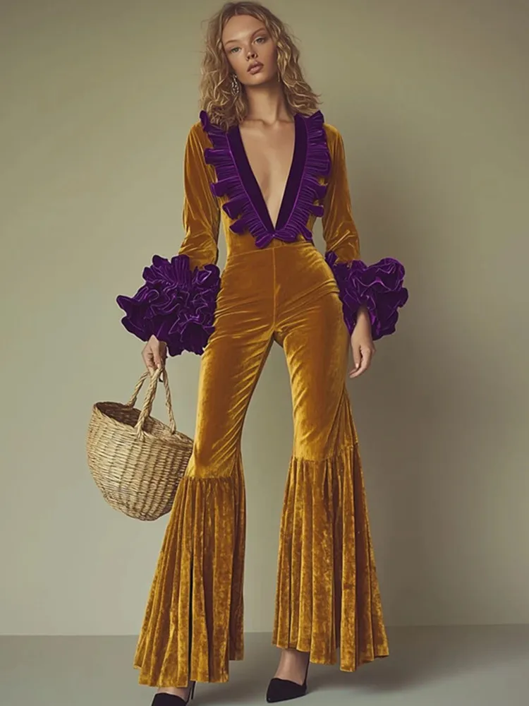 BKLD 2025 Autumn And Winter New Velvet Fashion Patchwork Long Sleeve Jumpsuit Y2k Clothes Women Casual Party One Pieces Outfits
BKLD 2025 Autumn And Winter New Velvet Fashion Patchwork Long Sleeve Jumpsuit Y2k Clothes Women Casual Party One Pieces Outfits