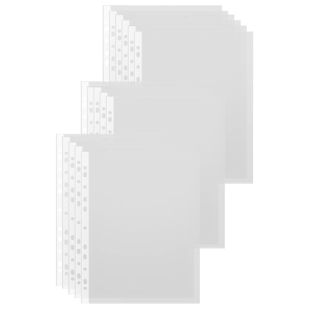 100 Pcs File Bags A4 Size Clear Protectors Dustproof Office Document Storage Waterproof Loose Leaf Pouches Folder Inserts
100 Pcs File Bags A4 Size Clear Protectors Dustproof Office Document Storage Waterproof Loose Leaf Pouches Folder Inserts
